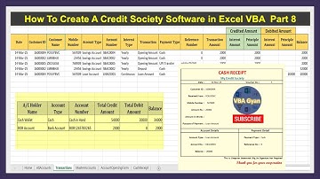 How To Create A Credit Society Software in Excel VBA Part8