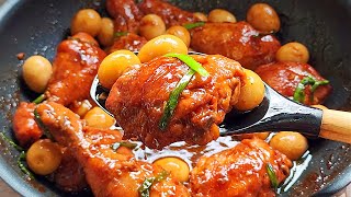 Braised Chicken With Quail Eggs Recipe