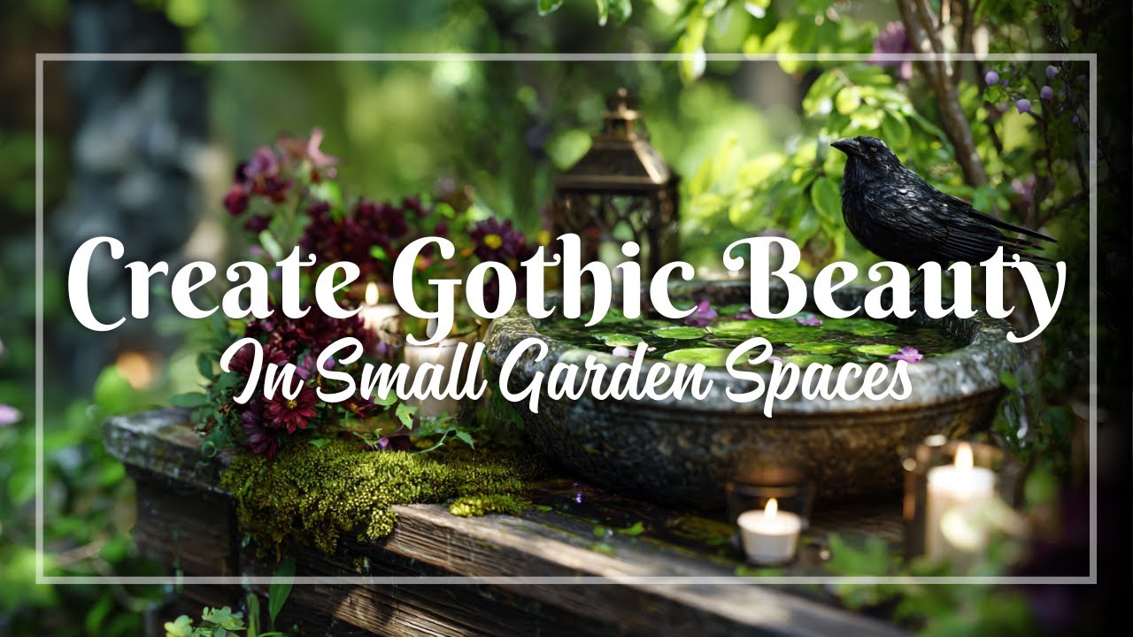 Gothic Garden in Cottage Style 🖤 | Rustic Design Ideas for a Moody, Magical Small Yard