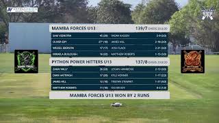 Cricket: U13 Python Power Pypers vs U13 Mamba Forces - Tuskers Junior Premier League | Varsity 2