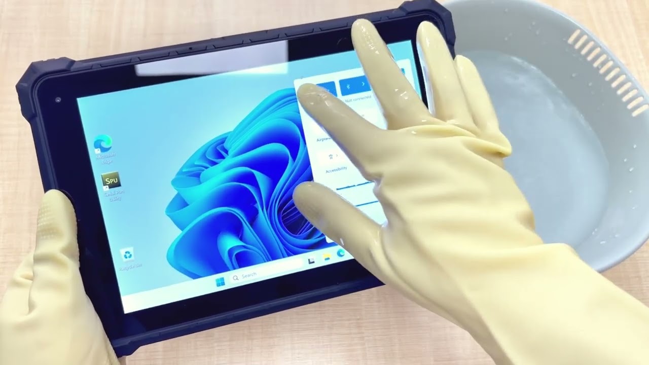 Cenava rugged tablet can customized Wet rubber gloves touch、Guantes de goma húmeda tacto