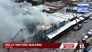 Historic Stiefelmeyer Building in downtown Cullman burns