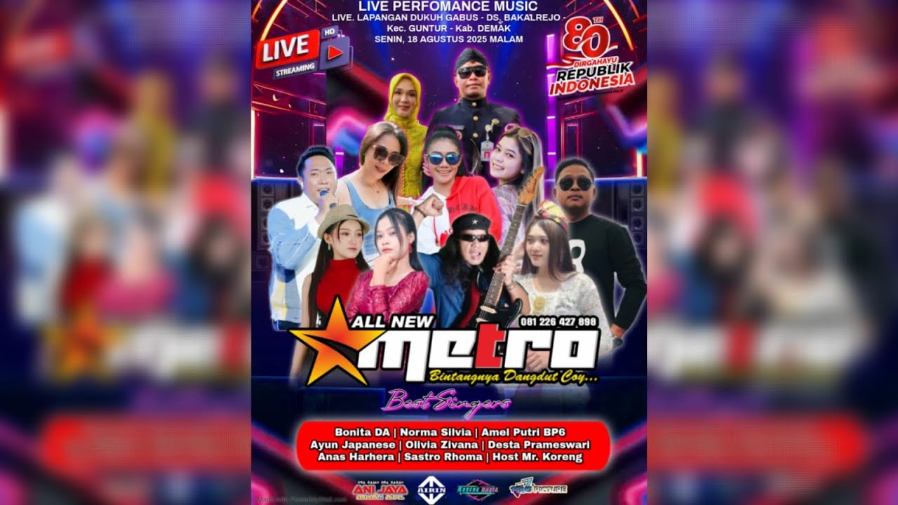 🔴LIVE STREAMING ALL NEW METRO  BAKALREJO GUNTUR // ANIJAYA AUDIO // AIRIN DIGIMEDIA 18-8-2025