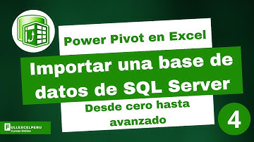Importar una base de datos de SQL Server - Power Pivot - Clase 4