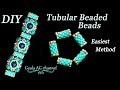 How to make Tubular Beaded Beads & Odd Count Peyote Stitch DIY  Beginners Beadwork Tutorial