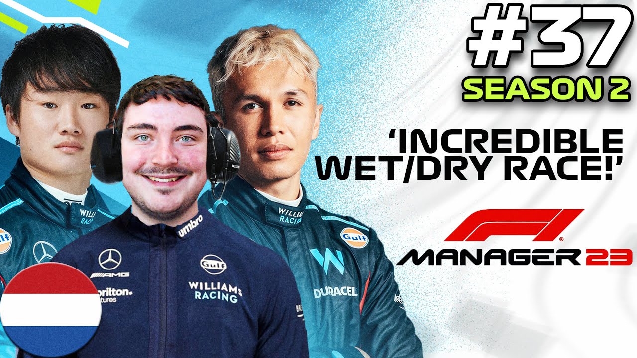 F1 MANAGER 23 | INCREDIBLE WET/DRY RACE! | Williams CAREER MODE #37 | F1 Manager 2023 