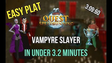 Easiest Pathing | Vampyre Slayer in under 3.2 minutes! - [Speedrunning Quest Guide OSRS]