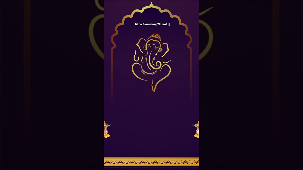 Ganesha theme House Warming Ceremony Invitation