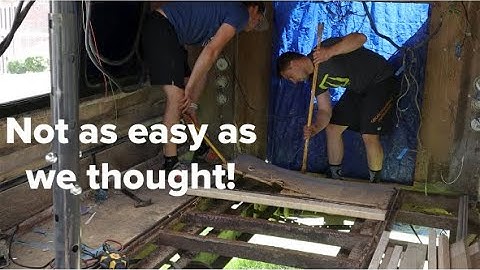 Removing The ENTIRE Floor Of Our Shuttle Bus!-- Skoolie Ep. 14