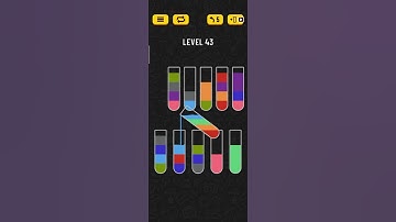 water sort puzzle level 43 🤗☺️❤️|#shorts #ytshorts