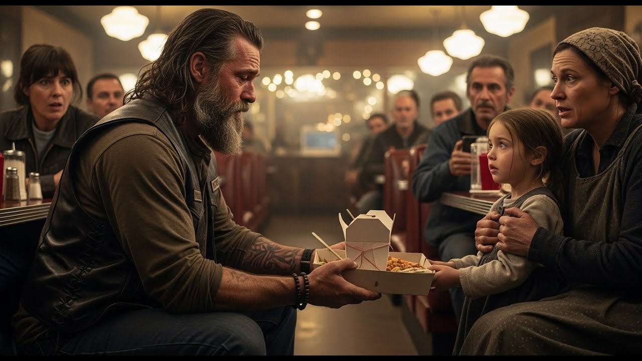 Can I Take the Leftovers for My Daughter? 🥺 The Biker’s Reaction Shocked Everyone | Emotional True