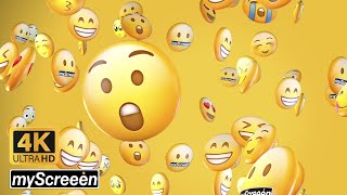 4K Flying emojis 😍 | Fun screeensaver  | Gentle bubble sound ambience screenshot 3