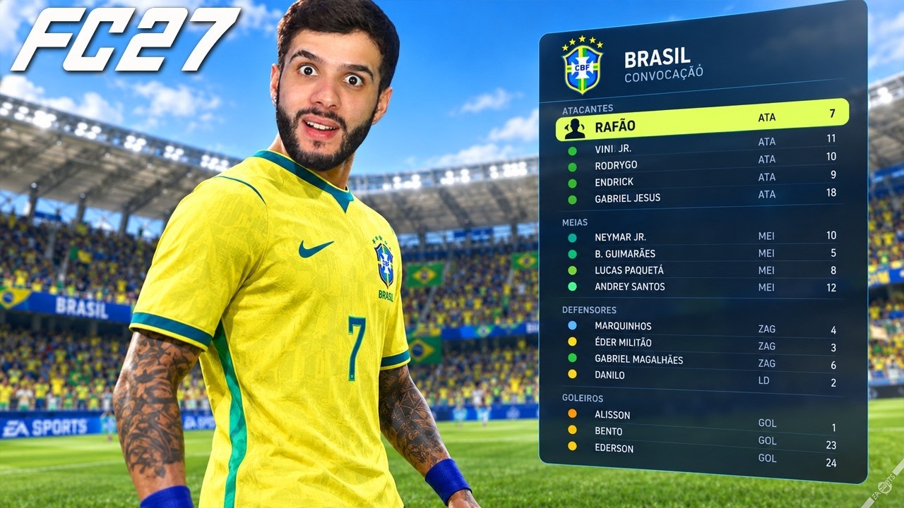 FUI CONVOCADO PRA SELEÇÃO BRASILEIRA NO MODO CARREIRA DO FC 27!