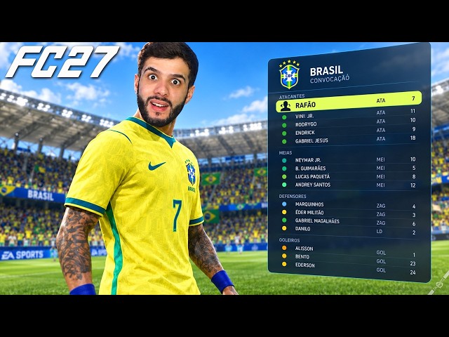 FUI CONVOCADO PRA SELEÇÃO BRASILEIRA NO MODO CARREIRA DO FC 27!