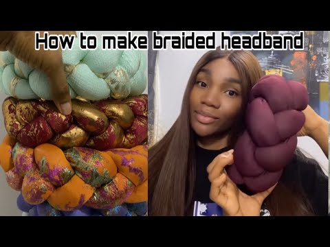  Easy way to make BRAIDED HEADBAND with brocade // How to make Braided ...
