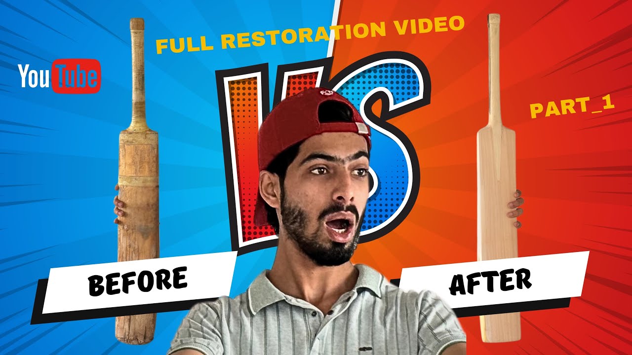 Cricket Bat Repairing | FULL RESTORATION | part _ 1 | this bat come ...