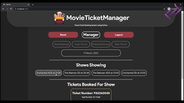 Online Movie Ticket Booking System in Python with Source Code - CodeAstro