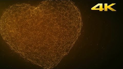 Gold Plexus Heart Background 4K | Motion Graphics - Videohive template