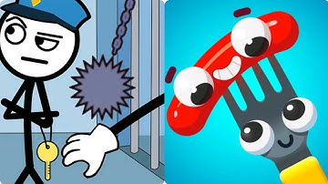 Thief Puzzle VS Fork N Sausage / All Max Levels Gameplay Android,ios New Update