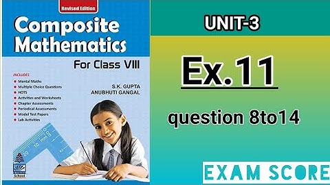 composite mathematics class 8 || time and work || Ex.11 || by EXAM SCORE