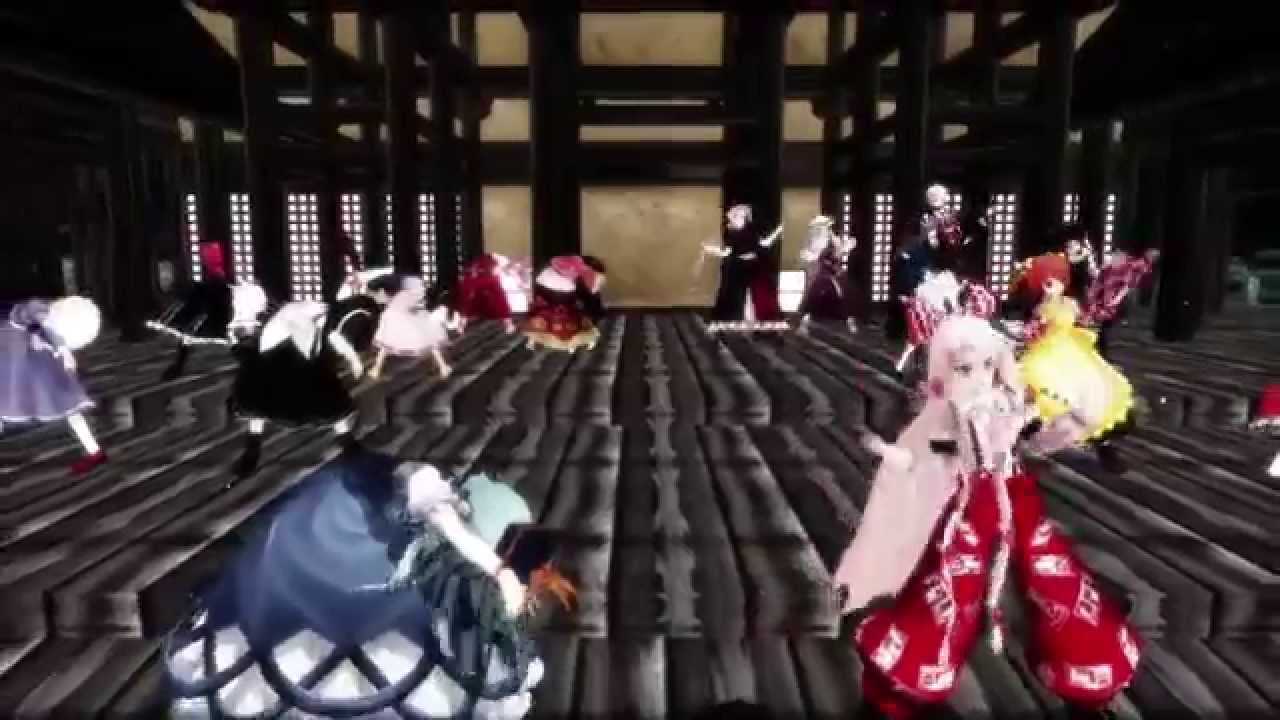 【東方MMD】東方オールスター！Bad_Apple!!【2015年】