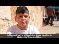 Children join the protest against Israeli occupation in Kufr Qaddum