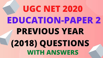 Nta Ugc net July 2018 education paper 2 original questions with answers | #sasthieducationalacademy