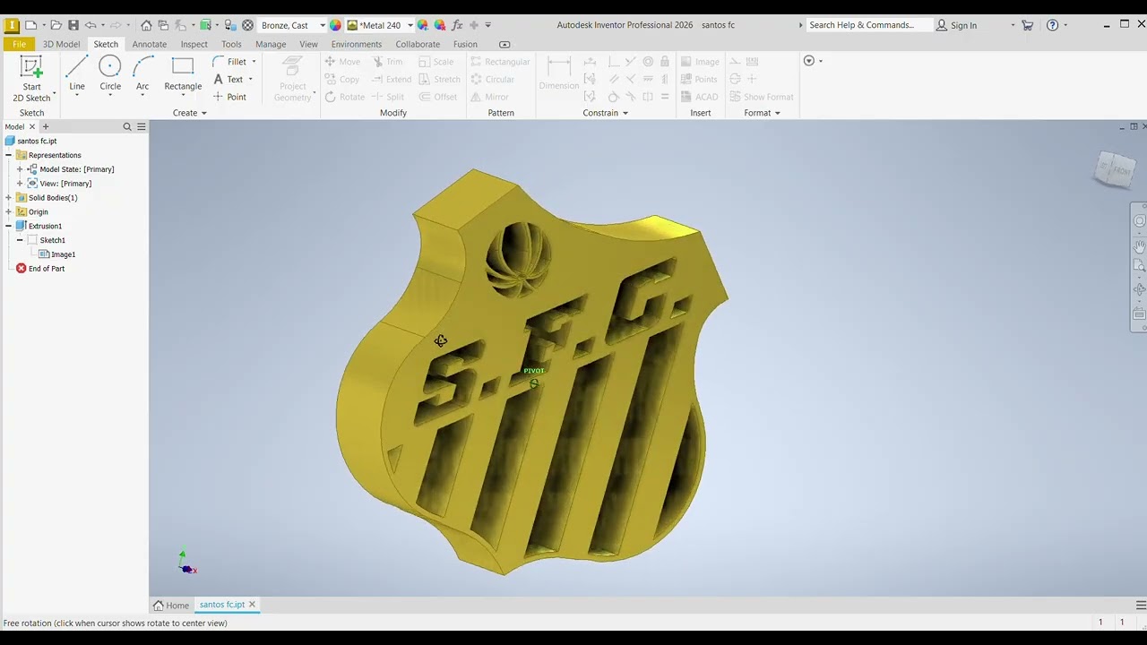 Santos FC Logo 3D Render | Brazilian Football Crest Design