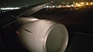 United 777-222 Late Night Departure From LAX (Polaris Engine View)