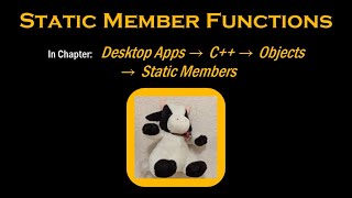C++: Static Member Functions