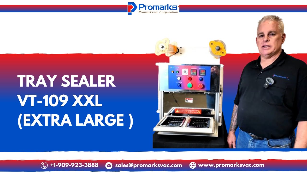 Extra Large VT-109 Tray/Cup Sealing Machine by Promarksvac 
