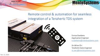 Remote control & automation for seamless integration of a Terahertz TDS system (IRMMW-THz 2020)