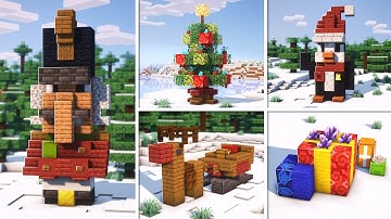 Minecraft | 10 Christmas Build Hacks & Build Ideas
