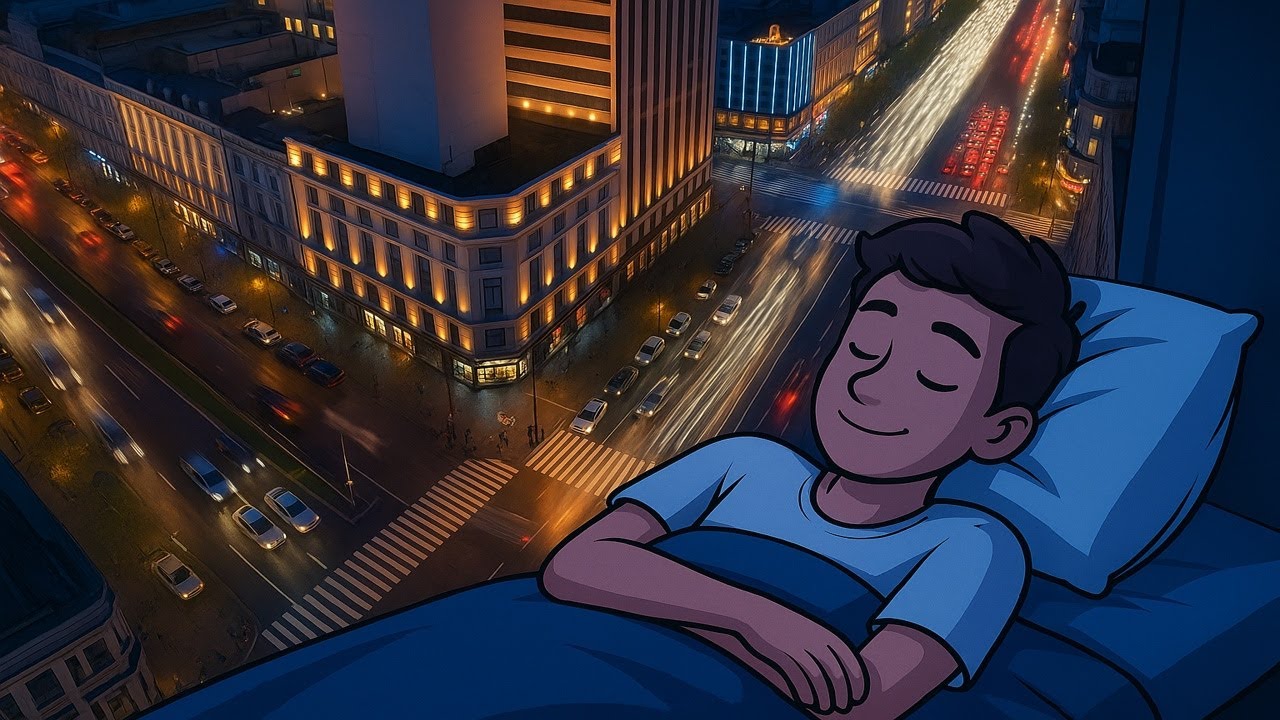 City Night Sounds for Deep Sleep 🚗 Relaxing Traffic White Noise (No Music)