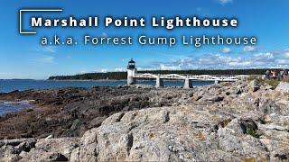 Flyover Of The Marshall Point Lighthouse (a.k.a. The Forrest Gump Lighthouse)