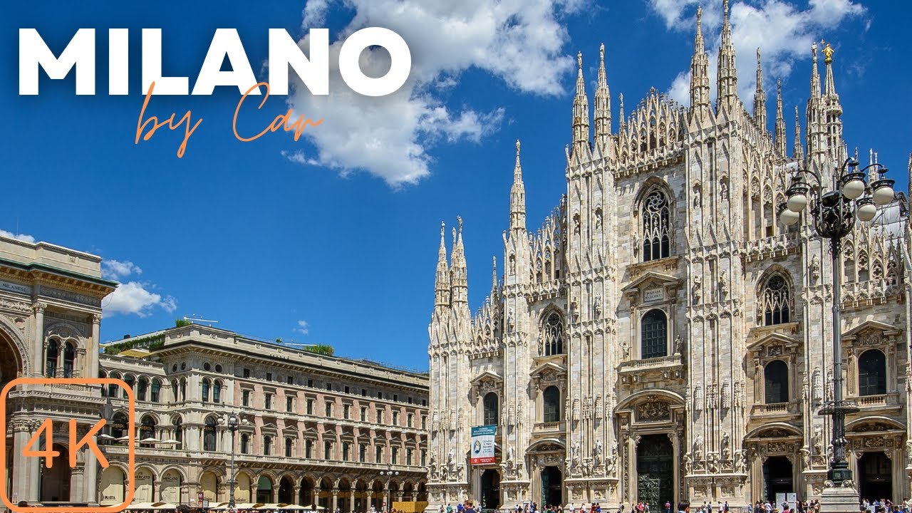 Drive Through Crowded Streets of Milan in November - 4K