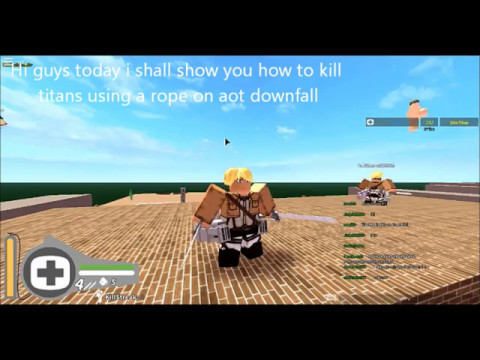 Roblox Attack On Titan Downfall Tutorial On How To Kill Titans With A Grapple Youtube - roblox attack on titan downfall mobile