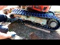 How to remove and replace excavator tracks the easy way