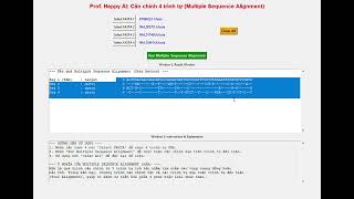 Demo Multiple Sequence Alignment Tool