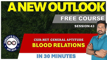 #43 | Blood Relations | CSIR-NET General Aptitude | GATE 2024 | Christy Varghese