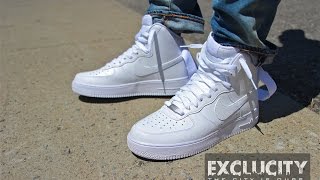 Nike Air Force 1 High '07 (White on White) Review