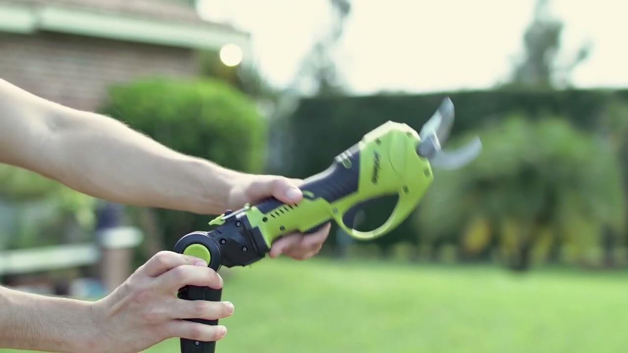 Sun Joe 24V Cordless Handheld and Long-Reach Pruner & Lopper on QVC