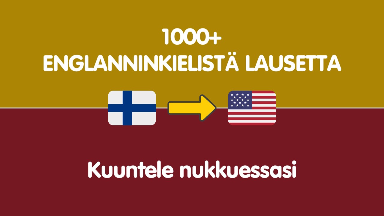 Nuku ja Opi Englantia | Aamulla Osaat Nämä 1000+ Lausetta