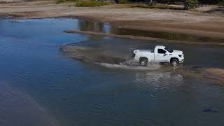 TRUCK BURNOUT ON THE BEACH