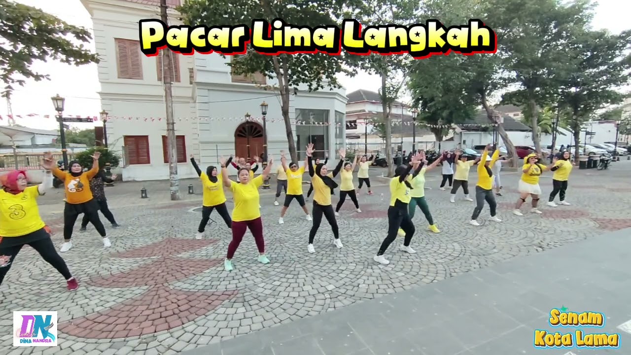 Pacar Lima Langkah ll Remix ll Viral ll Senam Kreasi ll Dina Nandra ll Senam Kota Lama ll