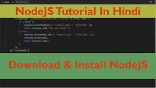 NodeJS Tutorial - 2 - How To Download & Install NodeJS - Hindi