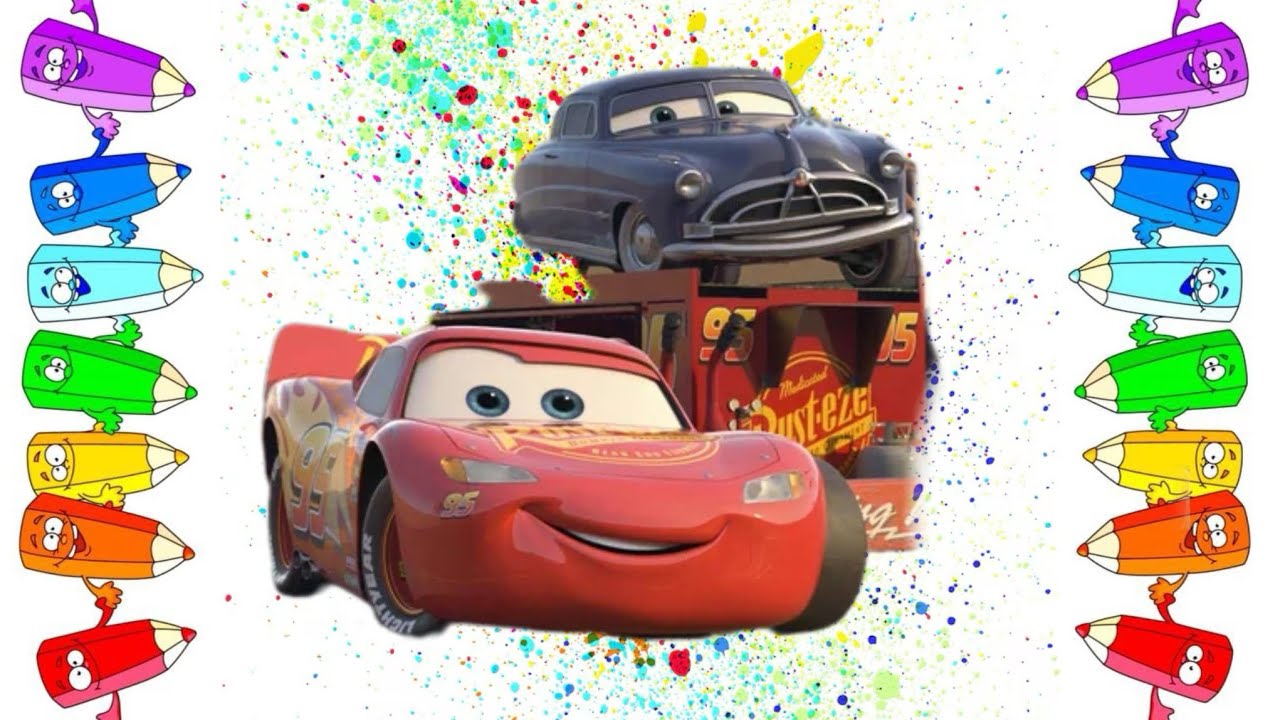 Тачки 🚘 Раскраска Coloring cars🌈How to Color easy McQueen #kids #colorbook #drawing #artmarkers #333