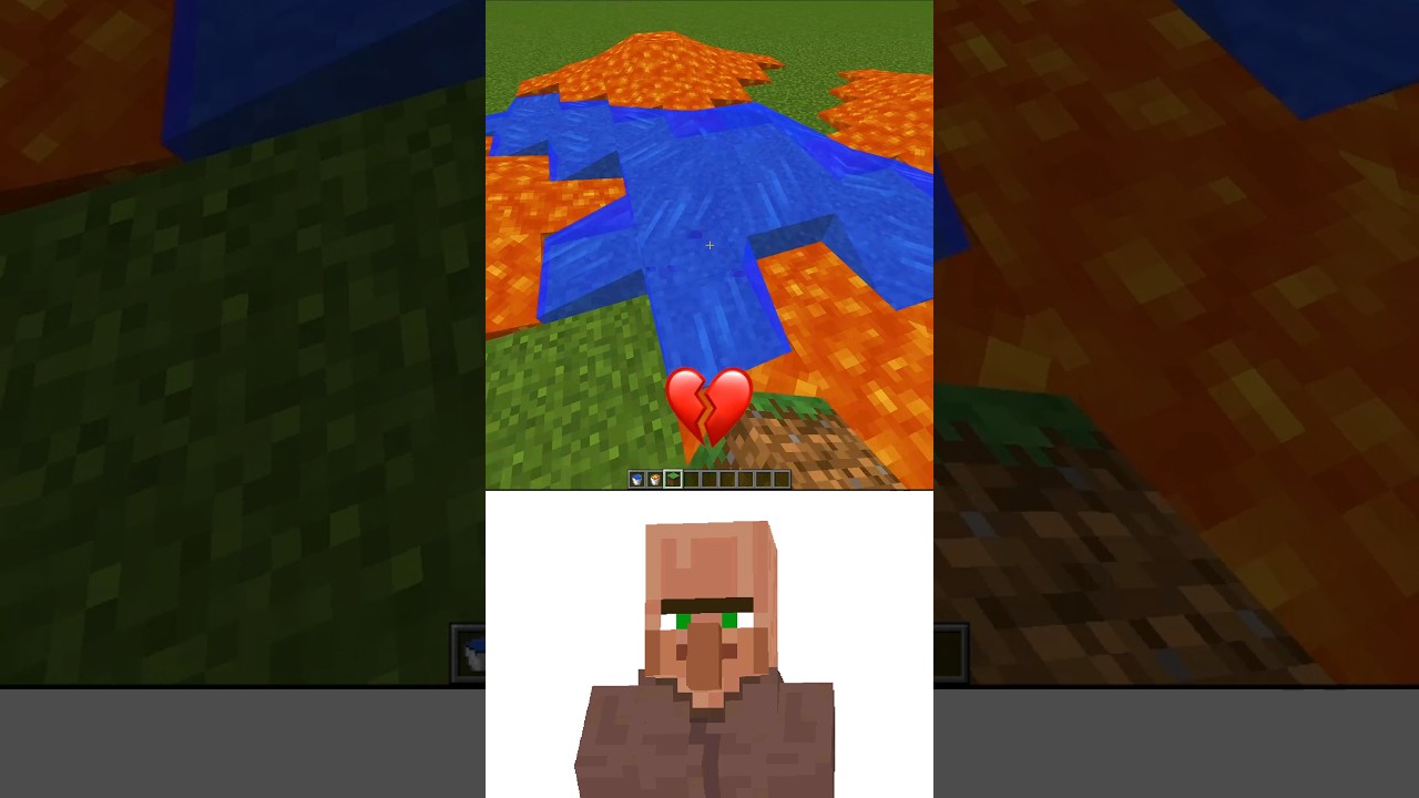 (Lava and Water Logic 😳) Minecraft Villager Ei Ei Ei Meme 