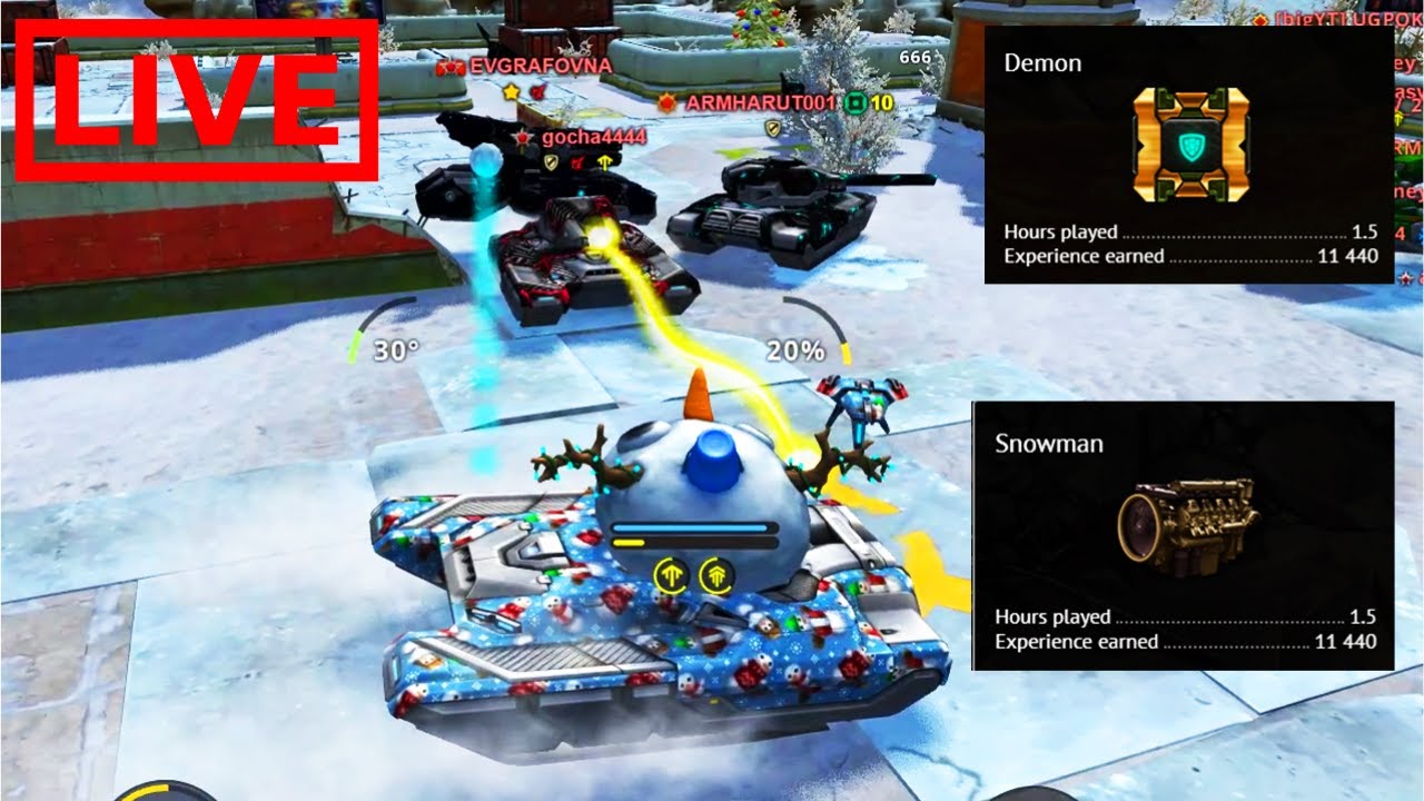 LIVE Tanki online - IM THE SNOWMAN!