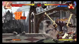 GGXrd - Leo Corner Grab Combo and Corner Dust Combo